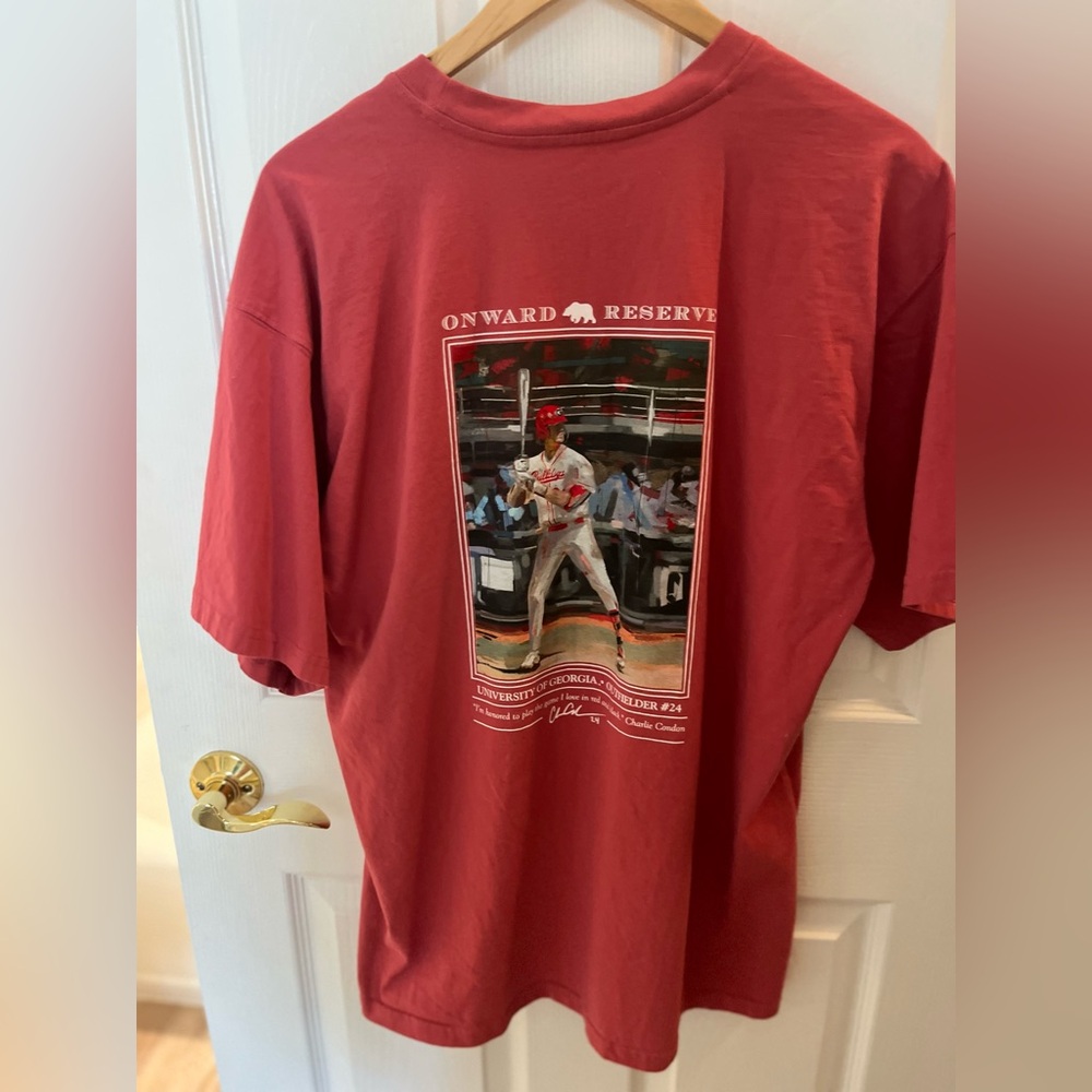 Men’s Red Onward Reserve UGA Charlie Condon T-Shirt Large